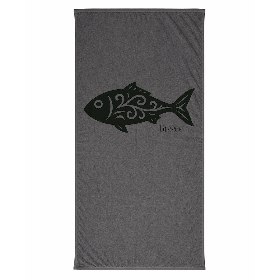 Πετσέτα Θαλάσσης Γκρι 04