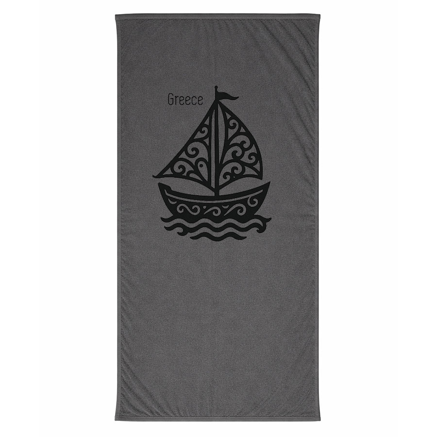 Πετσέτα Θαλάσσης Γκρι 15